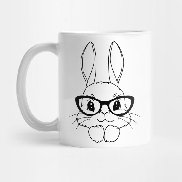 Funny and Cute  Rabbit ,happy Easter cartoon, Cartoon style by 9georgeDoodle